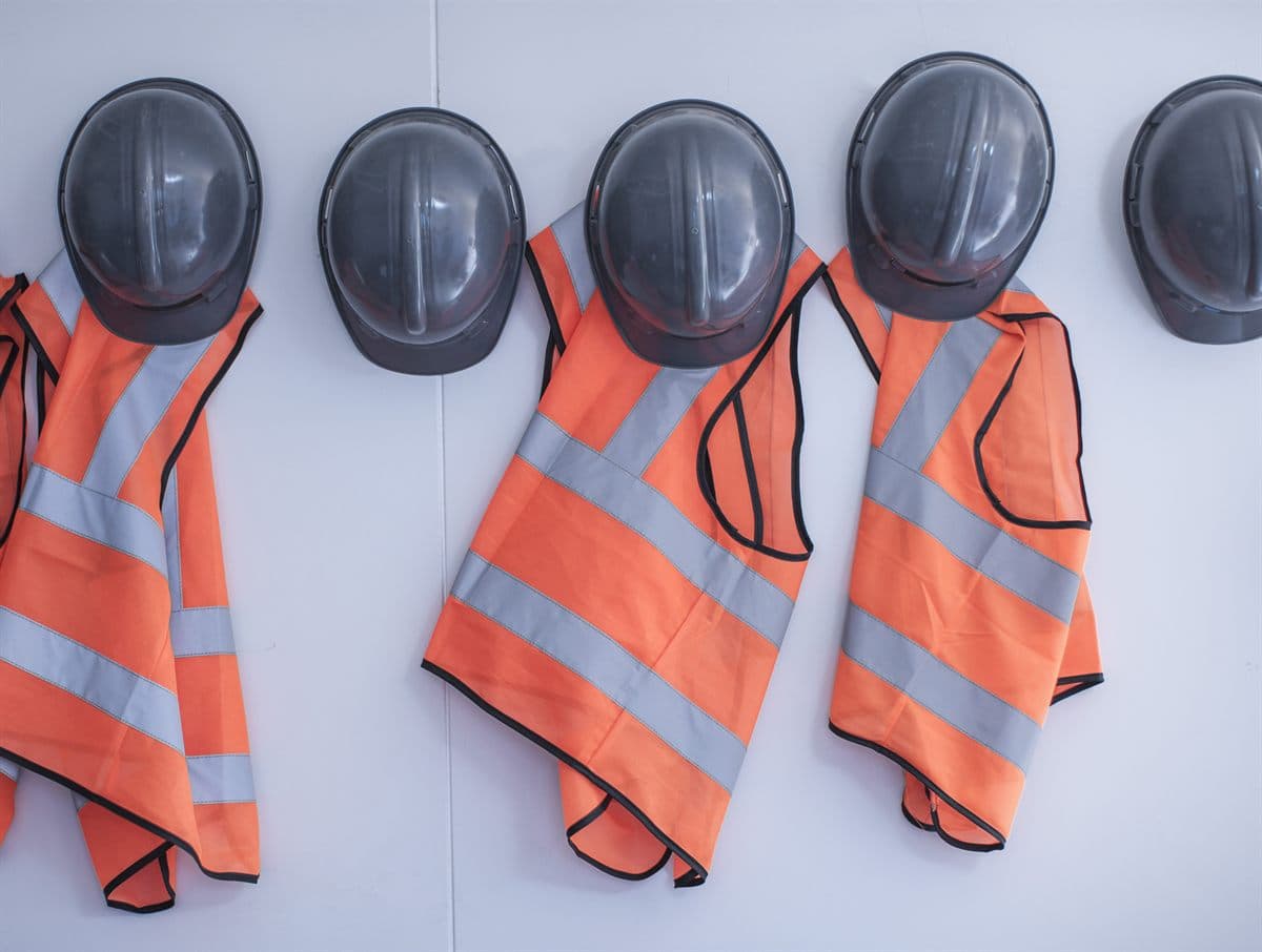 Safety helmets and high-visibility vests