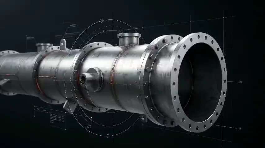 Engineering drawing of a fabricated steel assembly