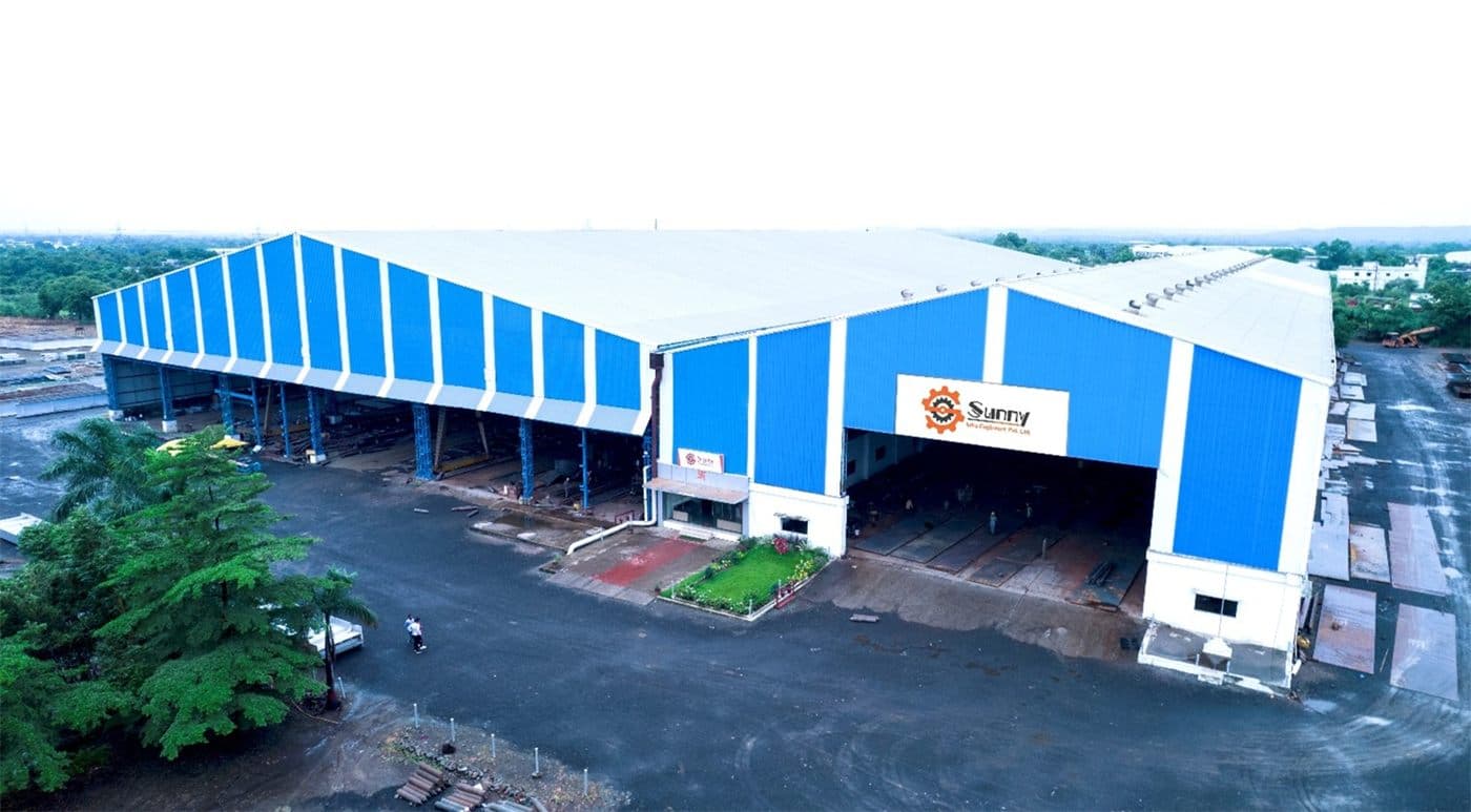 Aerial view of the Sunny Infraengineers fabrication shed