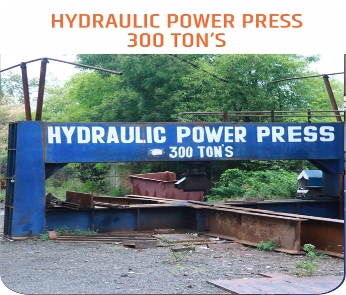 Hydraulic power press, 300 tons
